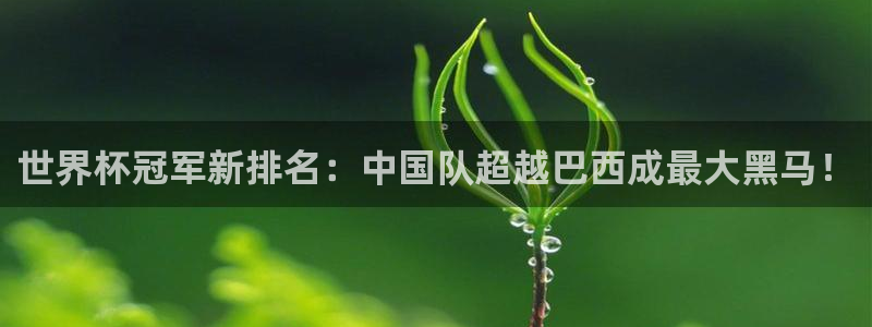 世界杯预选赛亚洲：世界杯冠军新排名：中国队超越巴西成最大黑马！